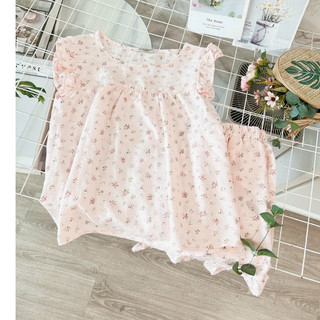 Bộ pijama nữ cánh tiên cổ tròn mặc nhà nhiều màu chất Cotton, Xô Lụa, Đũi, Tole, Lanh