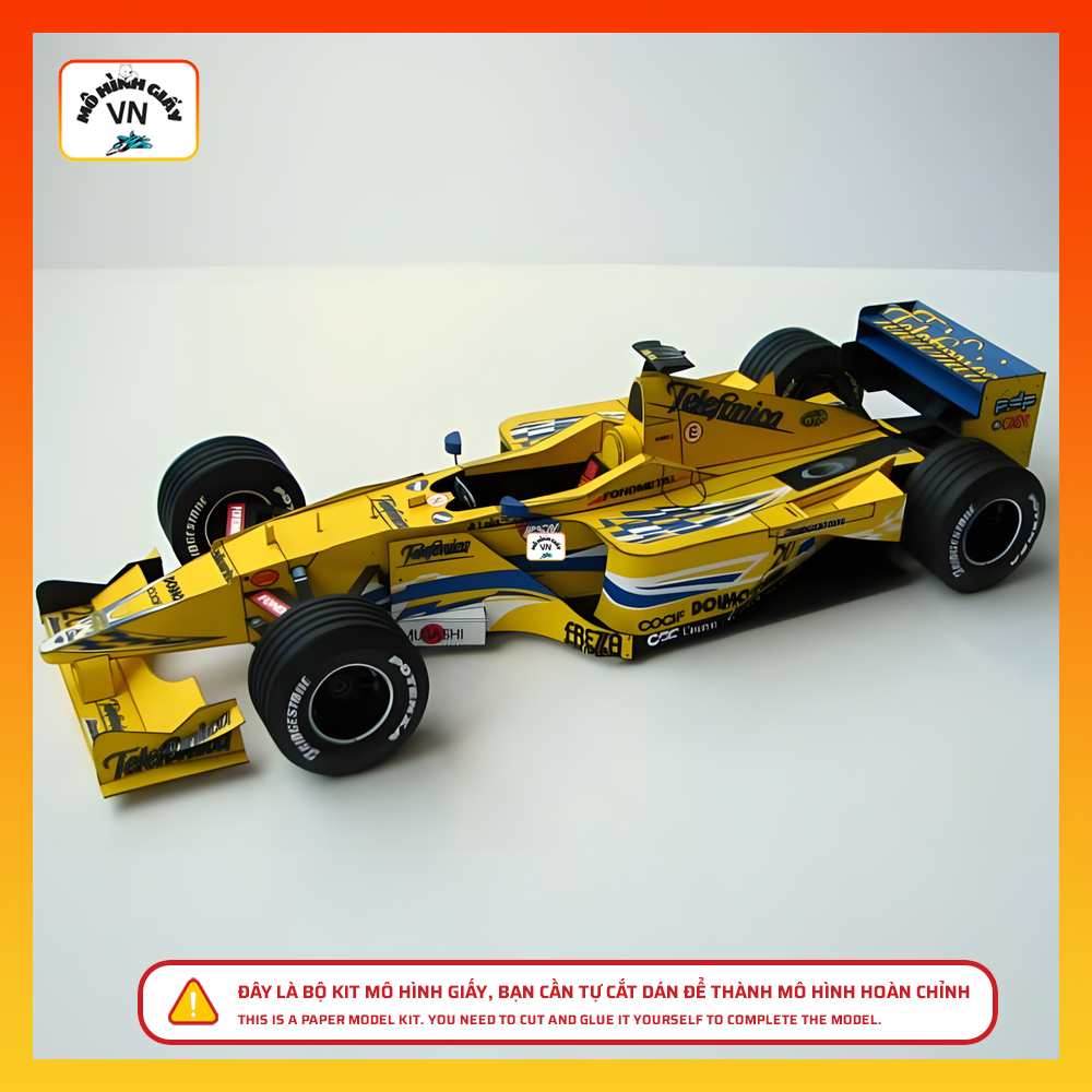 Bộ Kit Lắp Ráp Mô Hình Giấy Xe đua F1 MINARDI M02 Chất Liệu Giấy Cao Cấp - MohinhgiayVN