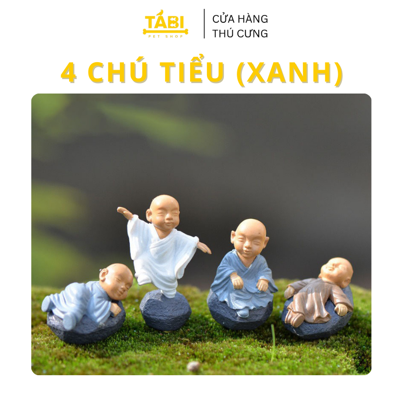 Tiểu Cảnh 4 Chú Tiểu (Mini) Trang Trí Hồ Cá, Bể Cá, Chậu Cây, Tiểu Cảnh Terrarium
