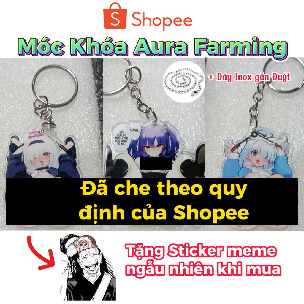 Móc Khóa Keychain Vô Tri Page (Tặng Sticker) Có nhận in Custom