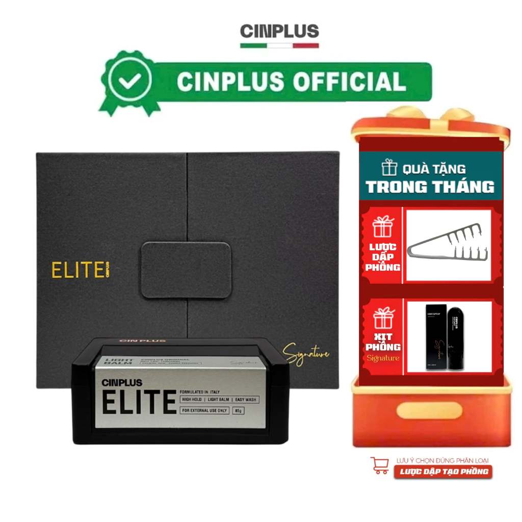 Sáp vuốt tóc nam Cinplus ELITE 85gr cao cấp CINPLUS tạo kiểu cho nam nữ