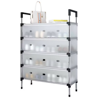 Kệ để giày inox 4 - 5 tầng, có màng chắn bụi, dễ dàng lắp ghép