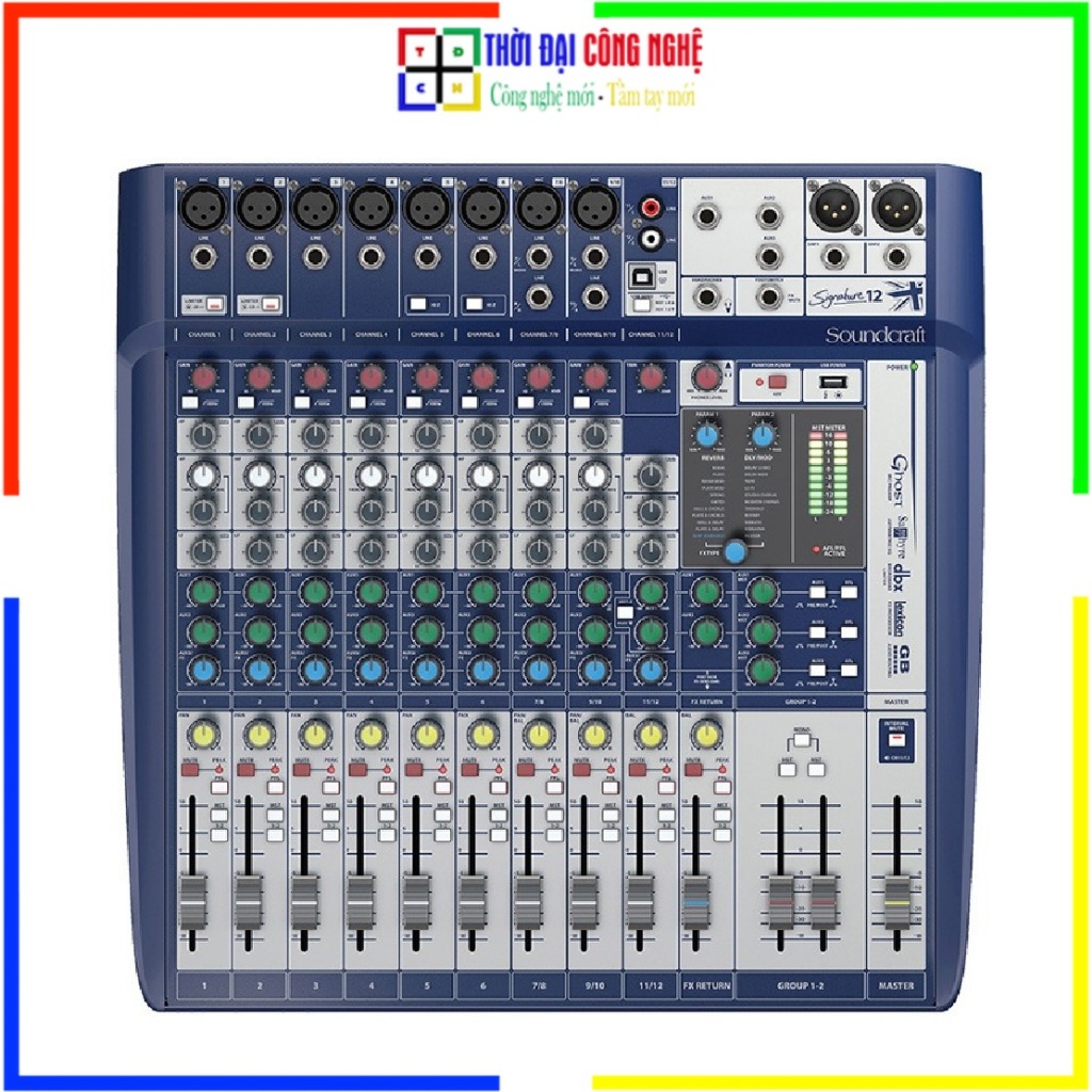 Mixer Soundcraft Signature 12 - Hiệu Ứng Lexicon, dbx Limiter - Hàng PGI Chính Hãng - Bảo Hành 12T -