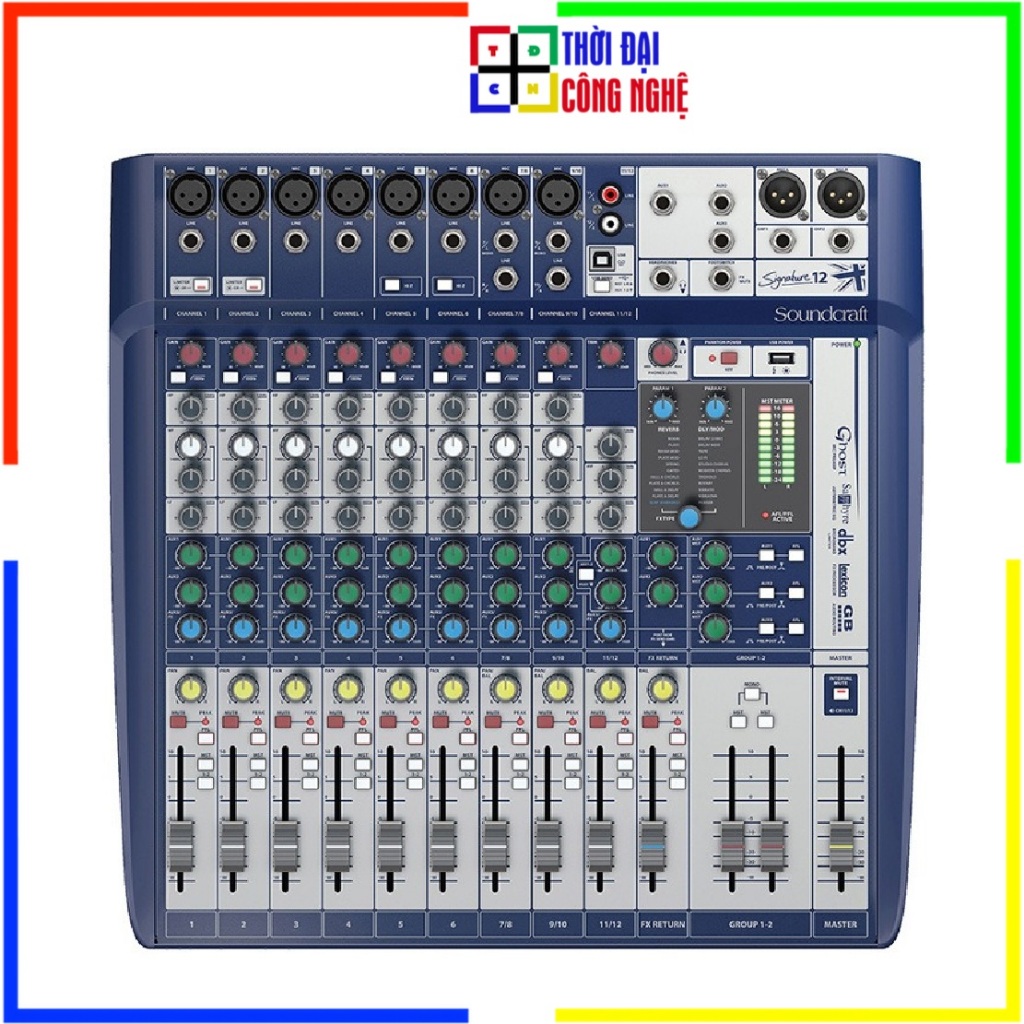 Mixer Soundcraft Signature 12 - Bàn Trộn Analog 12 Kênh Hiệu Ứng Lexicon & Ghost Preamp - Bảo Hành 1