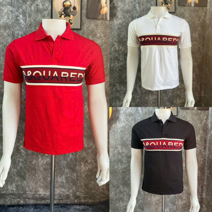 Áo POLO nam nữ têu họa tiết 3 màu  mới chất cotton  dày dặn fom rộng cổ cao hàng cao câp_BHSTORE