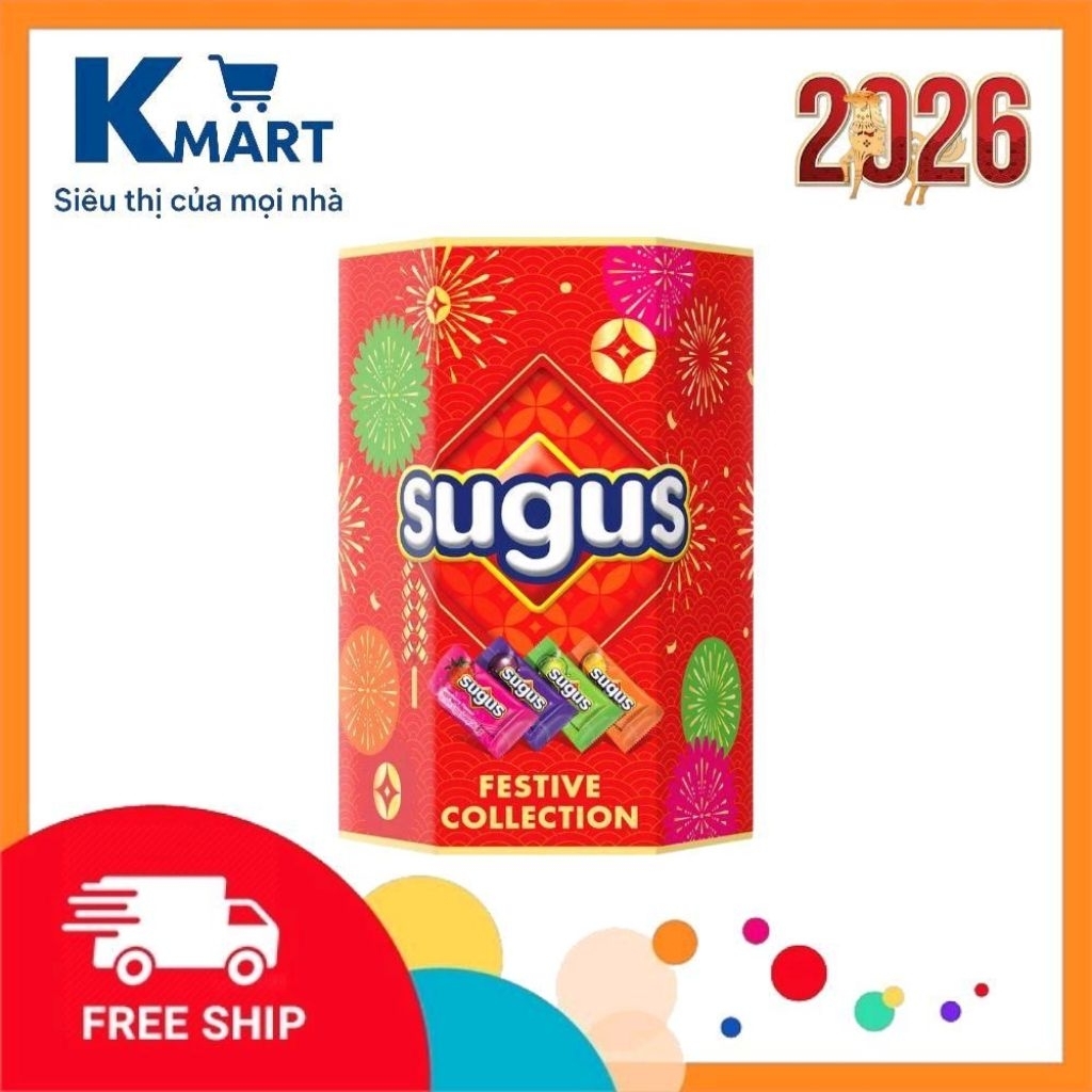 Kẹo mềm Sugus trái cây hộp lục giác 99g