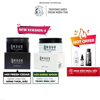 Sáp vuốt tóc nam giới Roug Matte Clay 90gr màu đen , Matt Clay 90gr màu trắng + Quà Theo Loại