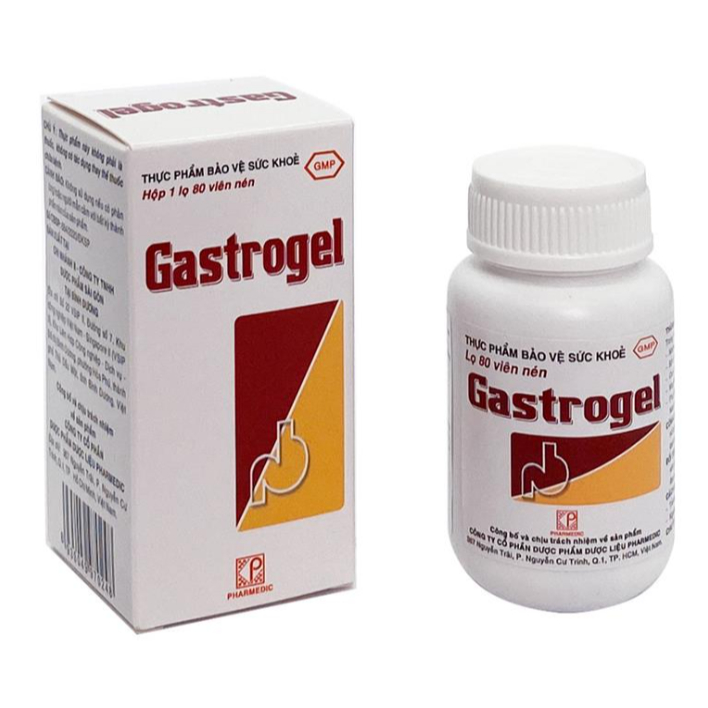 Viên nhai Gastrogel hỗ trợ viêm loét trào ngược dạ dày (chai 80 viên)