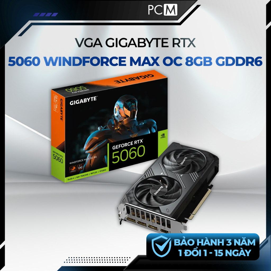 Card Màn Hình Gigabyte RTX 5060 WINDFORCE MAX OC 8GB GDDR6 - N5060WF2MAX OC-8GD - VGA Gaming