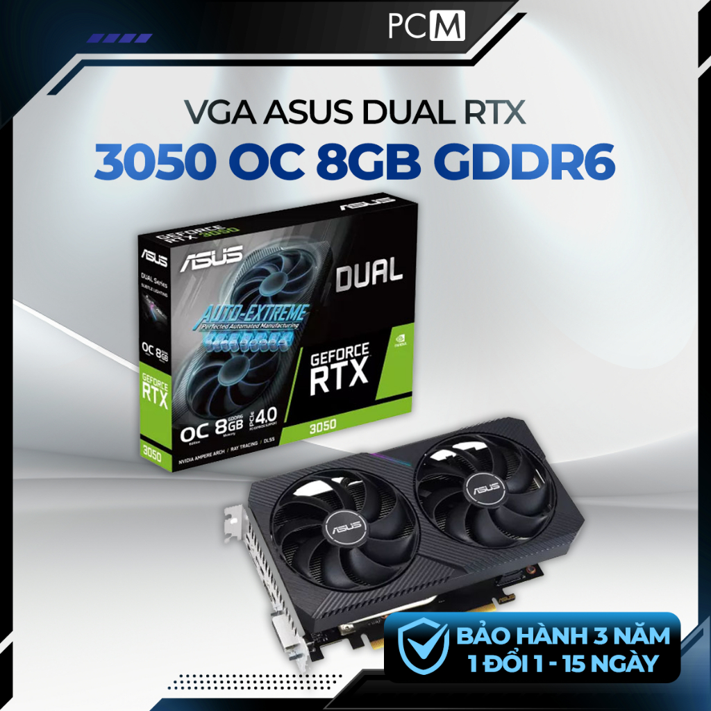VGA ASUS Dual GeForce RTX 3050 OC 8GB | 6GB GDDR6