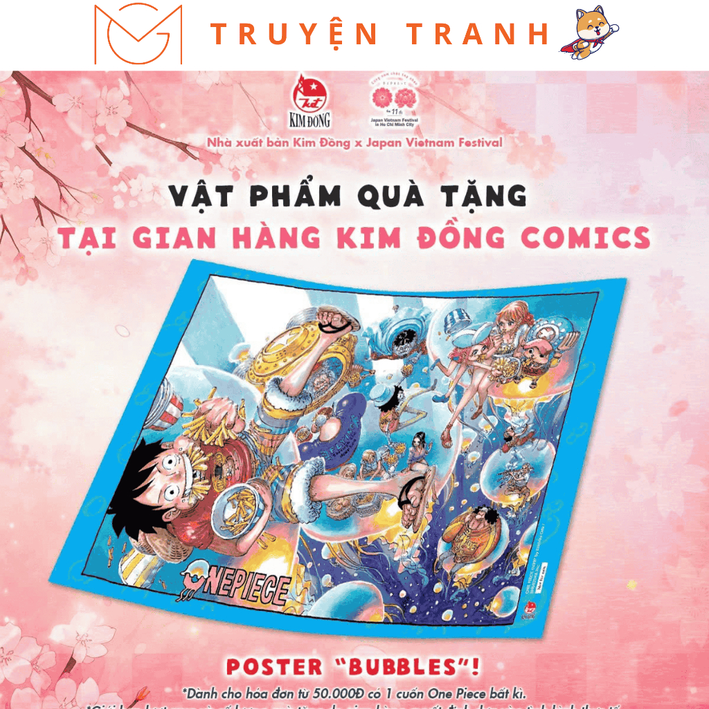 Phụ Kiện - Poster One Piece Bubbles Fes Japan 2026 - Chính Hãng