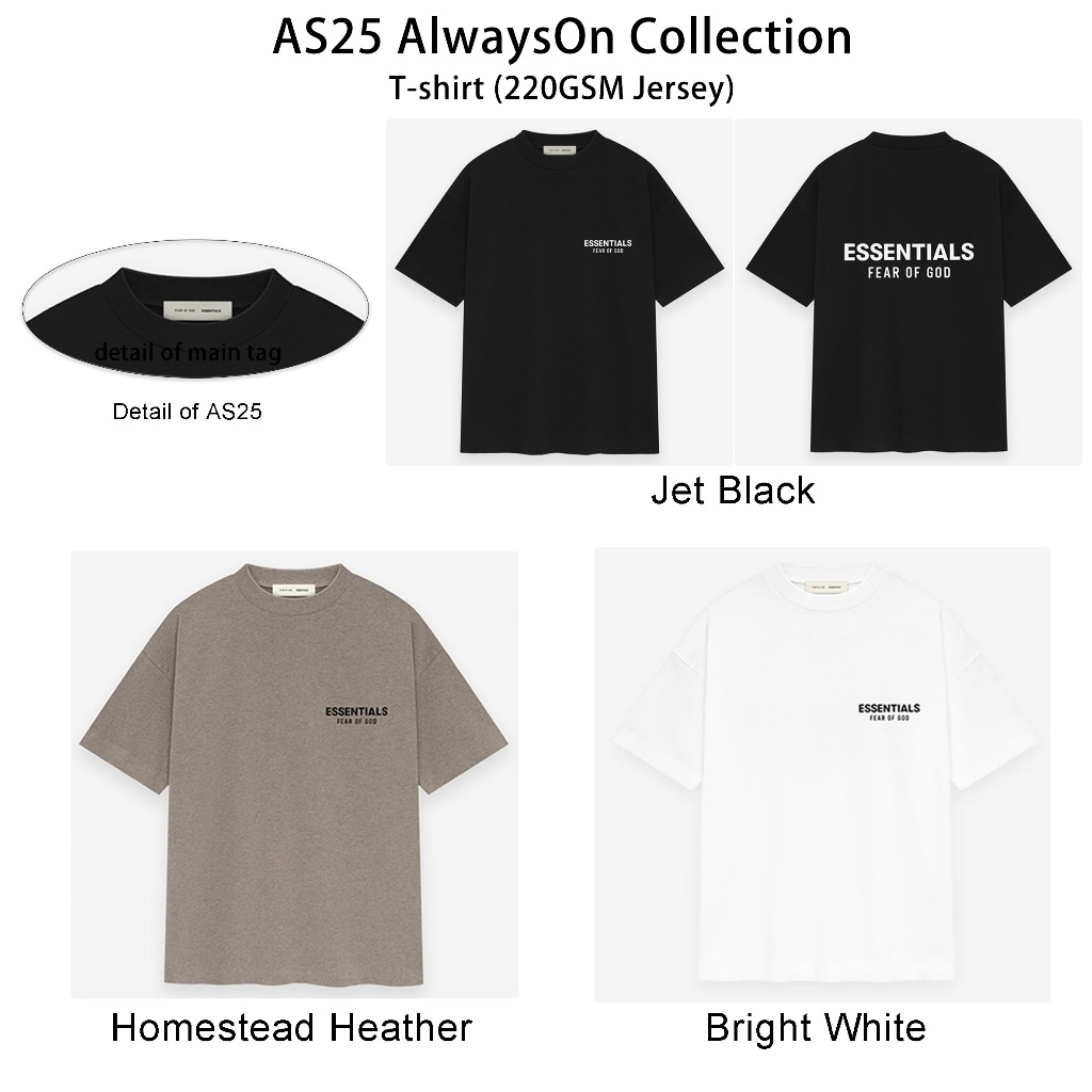 [FW25 ALWAYS ON COLLECTION] Fear of God Essentials T-shirt Always On - Áo thun tee ESSENTIALS Fear O