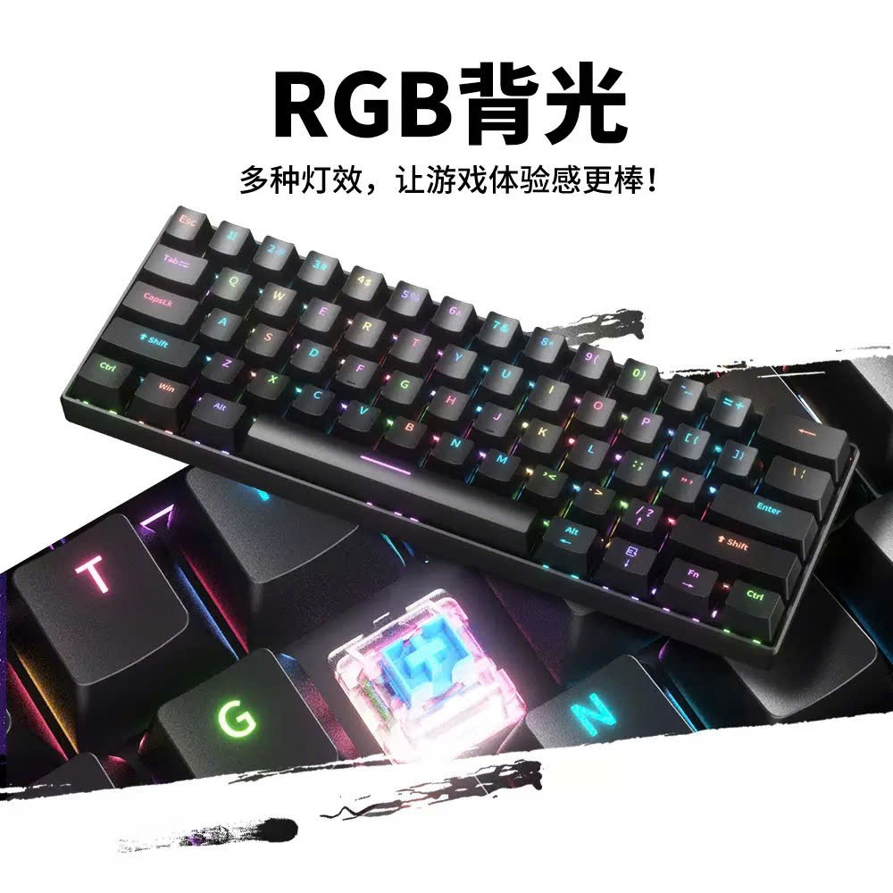 Bàn phím cơ Gaming Zifriend H61K LED RGB | 1 mode Typec | Stab đã được căn chỉnh sẵn | BigBuy360 - bigbuy360.vn