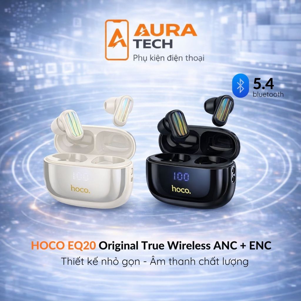 HOCO EQ20 Original True Wireless ANC + ENC Giảm tiếng ồn Tai nghe không dây Bluetooth 5.4