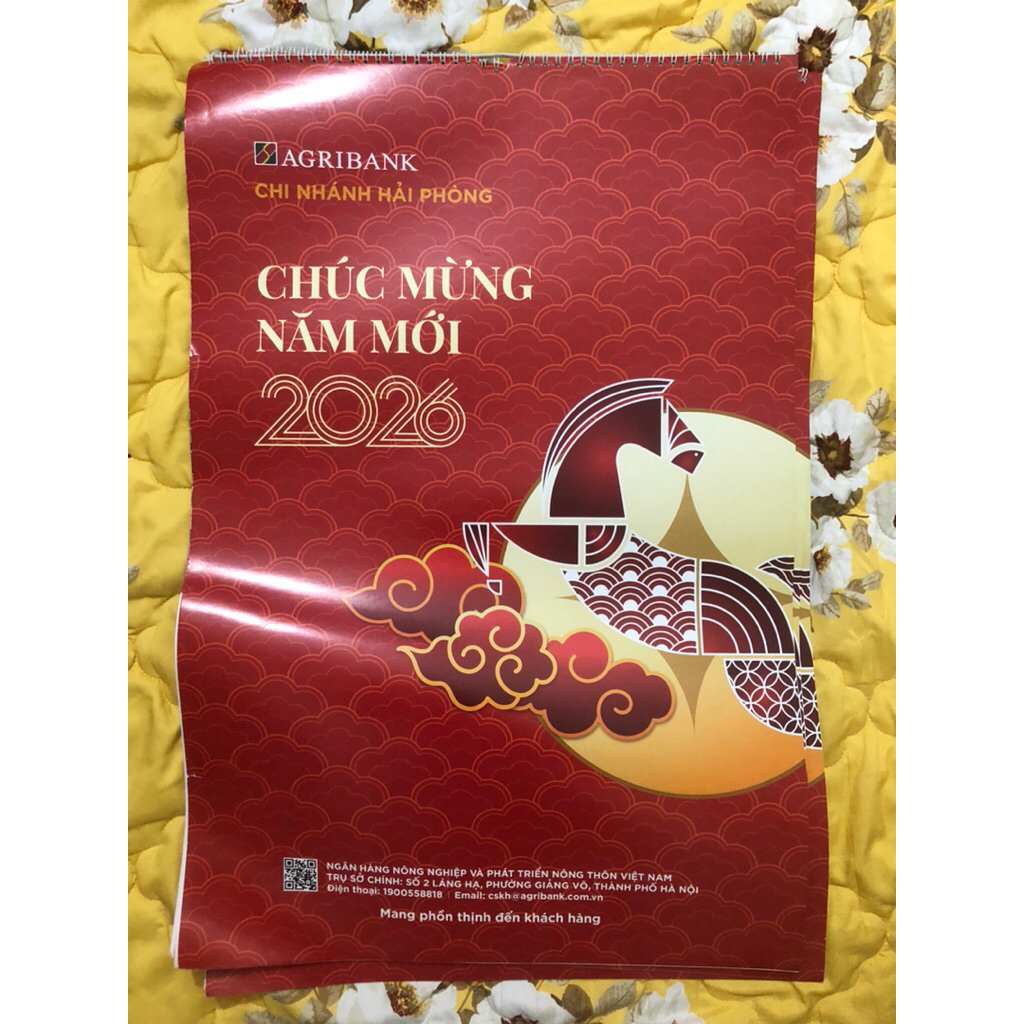 Thanh lý lịch tờ treo tường 2026 (7 tờ 35*70cm)