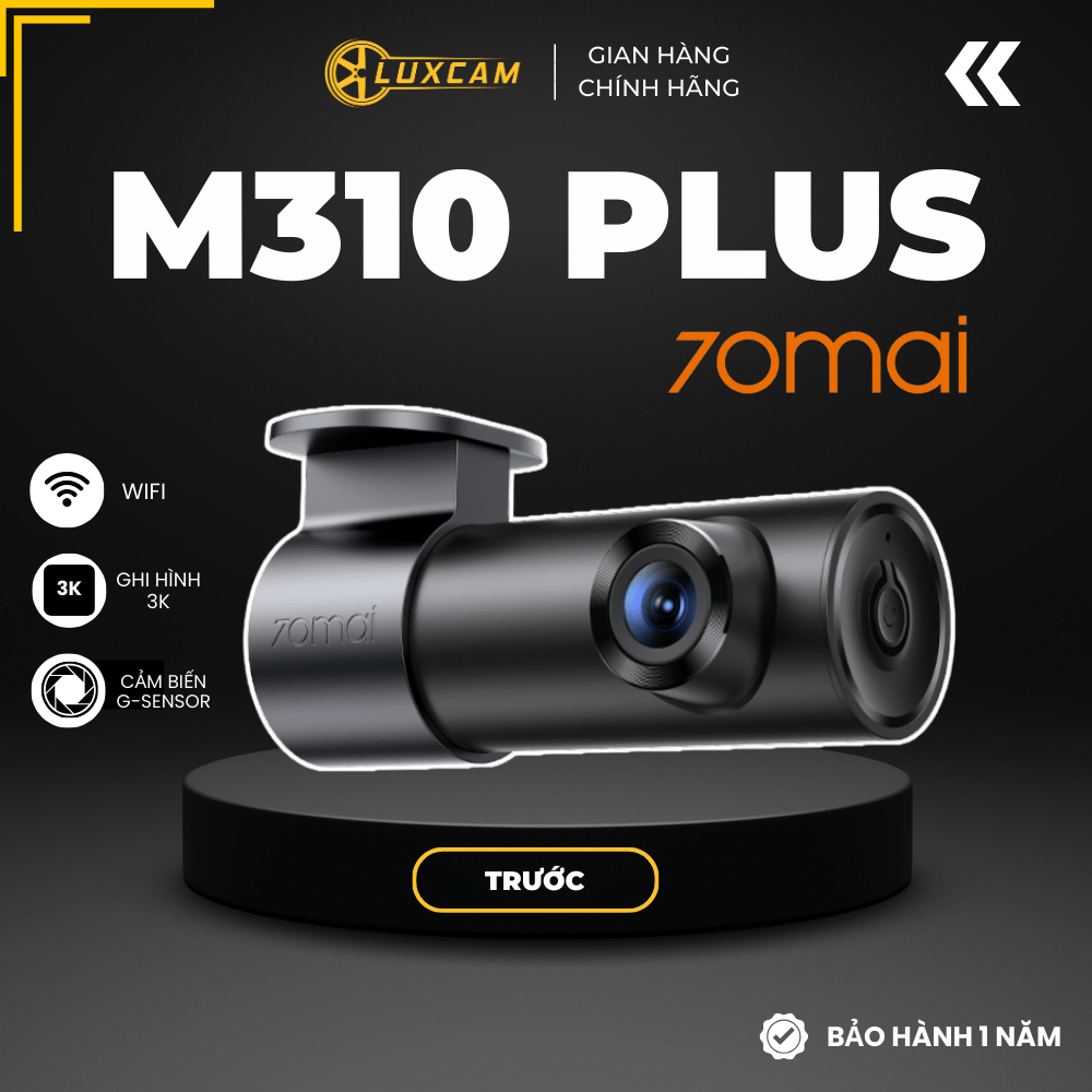 Camera Hành Trình 70mai M310 Plus 3K Phiên Bản Quốc Tế, Ghi Hình 3K HD Ra Lệnh Giọng Nói | LUXCAM