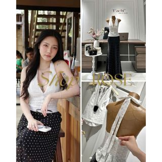 Đầm Tiểu Thư Babydoll Thêu Hoa Nôi, Váy Maxi Đi Biển Trễ Vai Tay Bồng Chất Vải Xô Thêu Lót Siêu Sang Chảnh và Mát