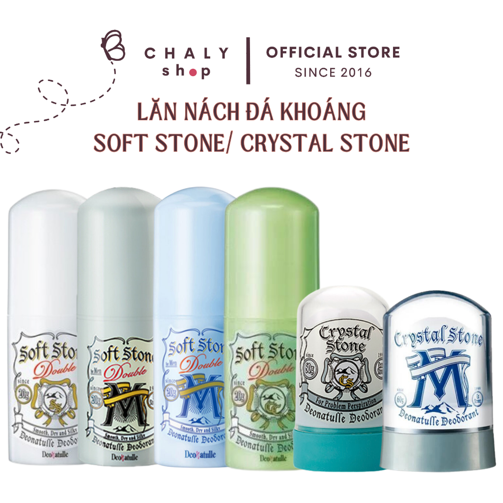 Lăn khử mùi đá khoáng Soft Stone/ Crystal Stone nội địa Nhật