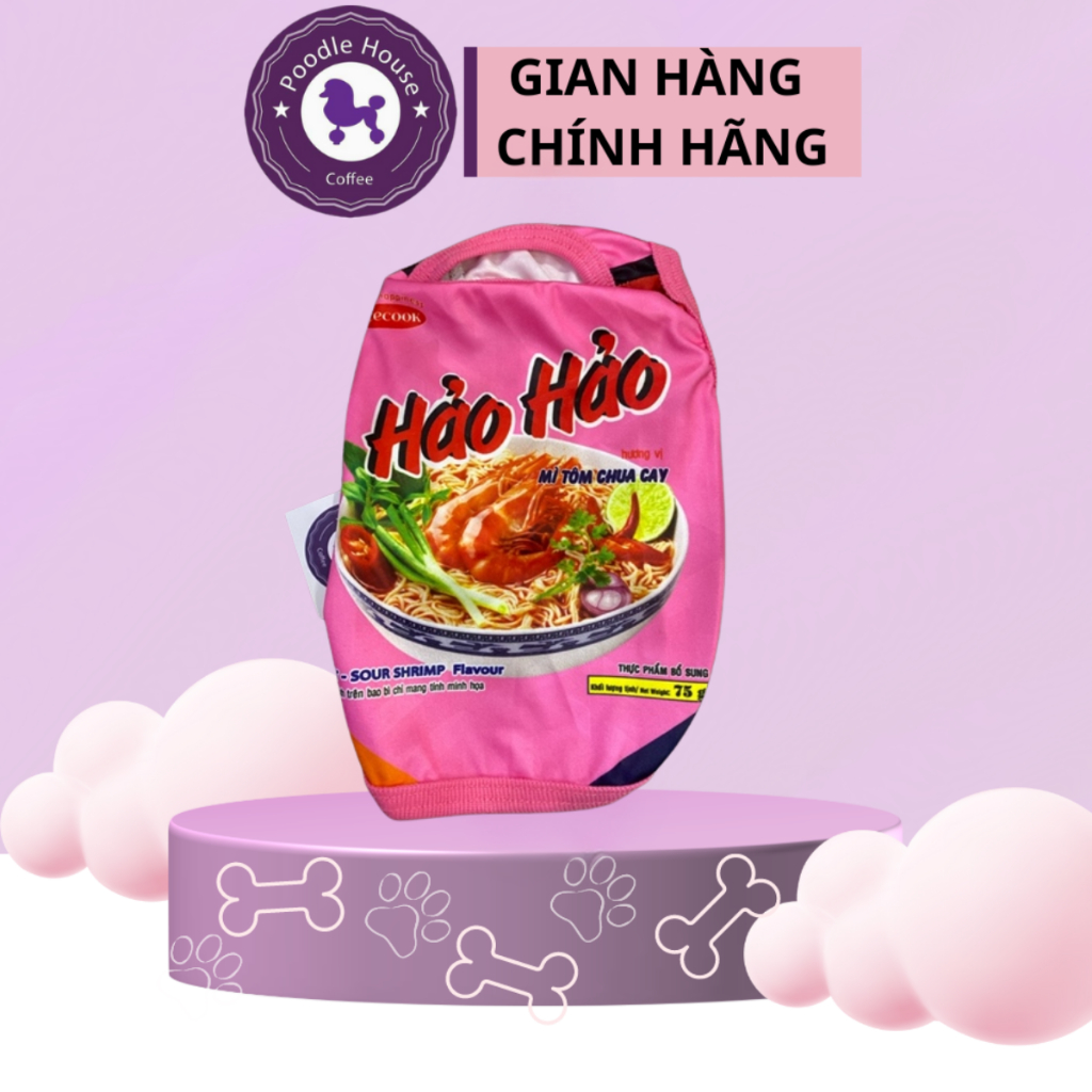 Áo thun ba lỗ in hình mì Hảo Hảo cho thú cưng - Poodle House