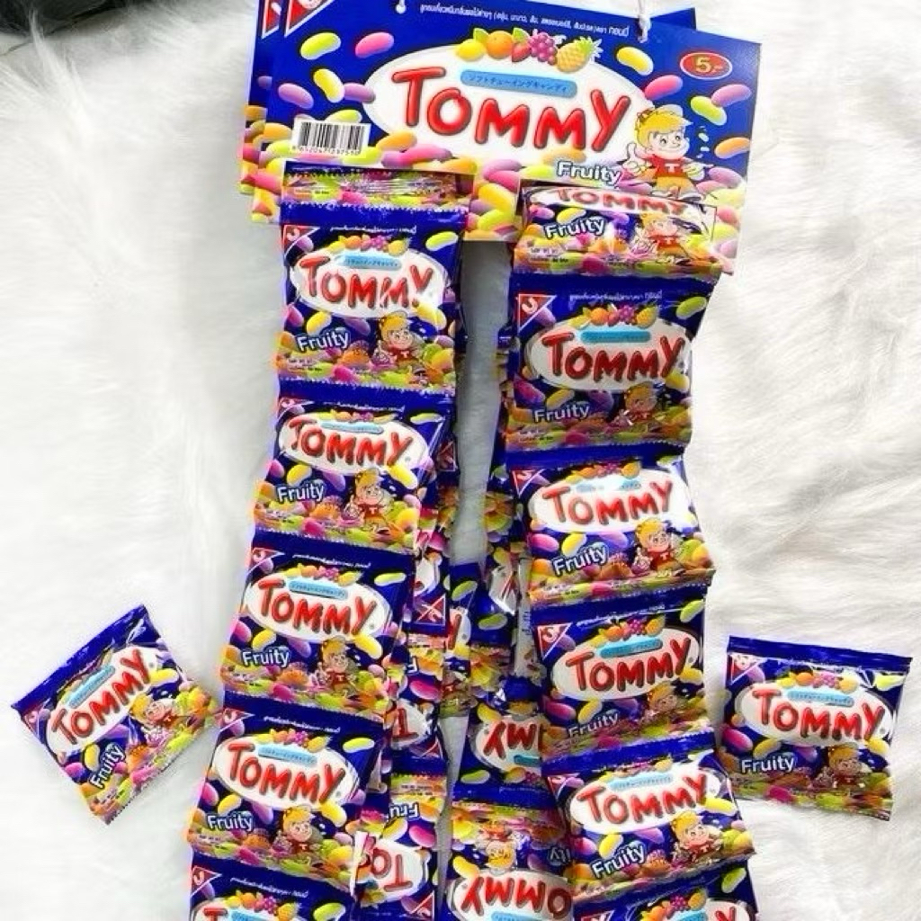 Vỉ 24 Gói Kẹo Dẻo Tommy Fruity Nhiều Vị Trái Cây – Kẹo Ngọt Thơm Cho Bé