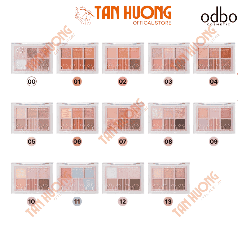 Bảng phấn mắt Odbo Tone nâu tây Signature Eyeshadow Palette OD276 tông nâu trà sữa