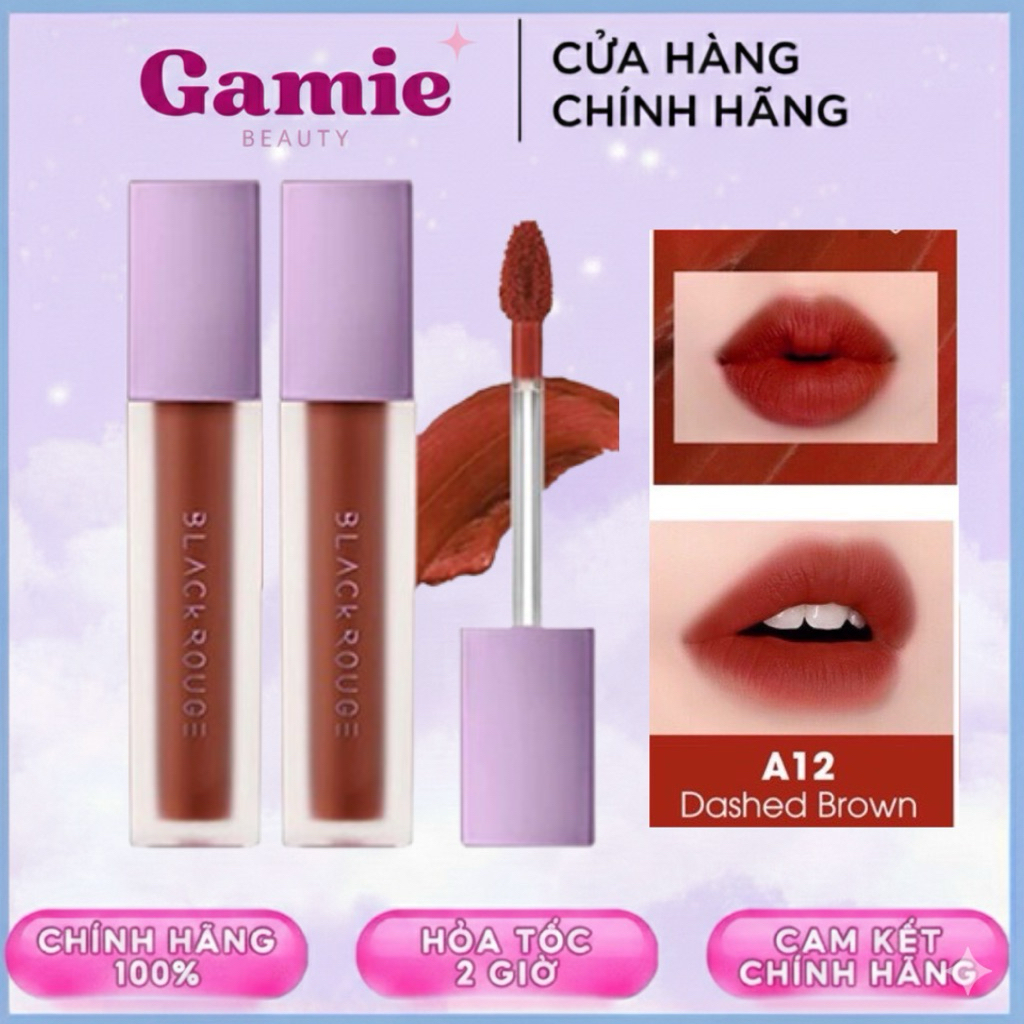 SON KEM LÌ SIÊU MỊN BLACK ROUGE A12 ĐỎ NÂU HÀN QUỐC