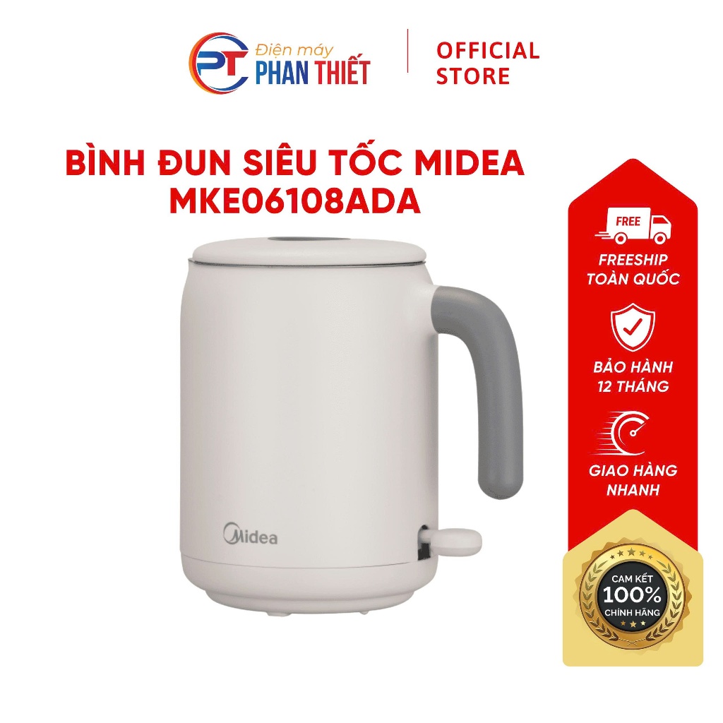 Bình đun siêu tốc Midea 0.6 lít MKE06108ADA