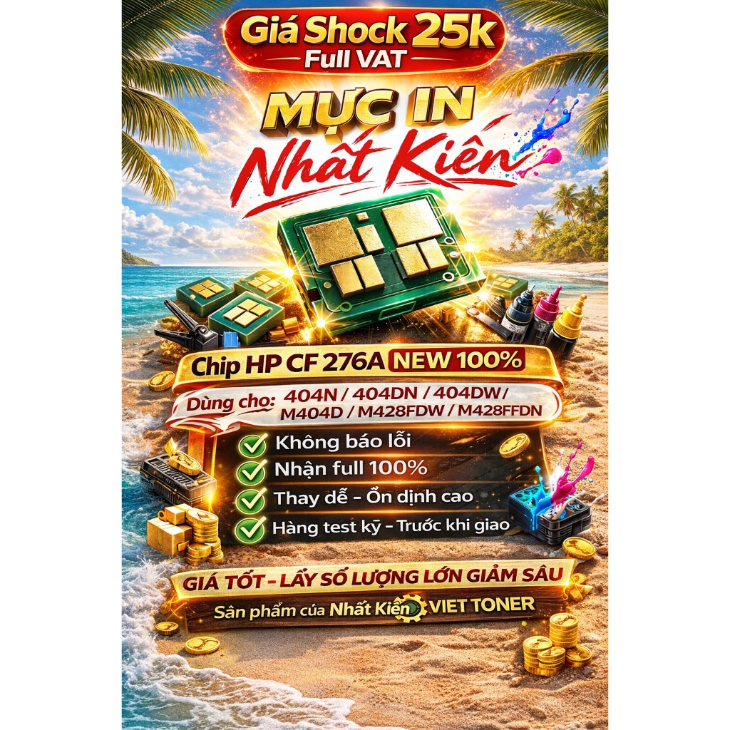 Chíp Hộp  Mực  HP CF 276A  New 100%  - Nhất  Kiến