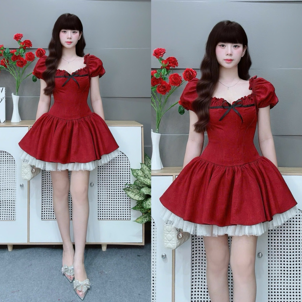 C129 Đầm ngắn công chúa thiết kế đi tiệc