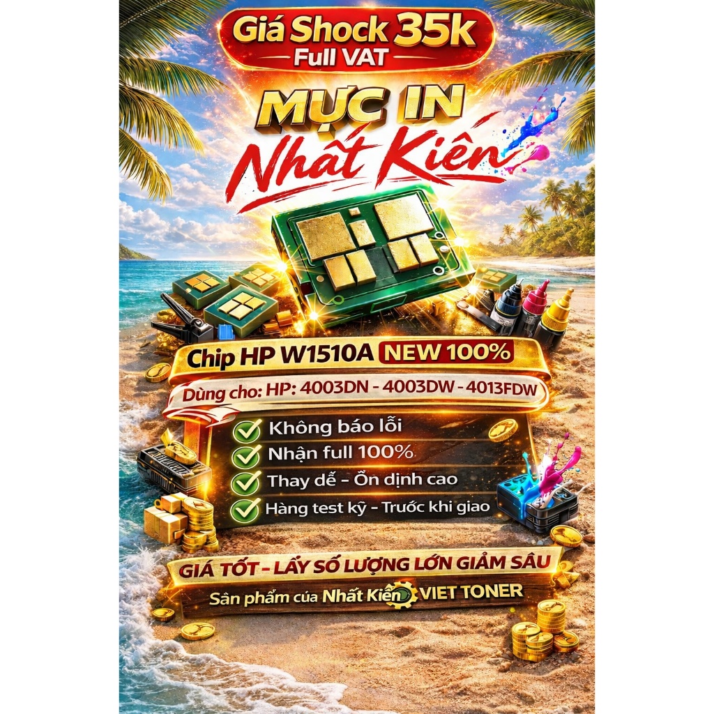 Chip  Hộp  Mực HP 151A ( W1510A )  New 100% - Nhất  Kiến