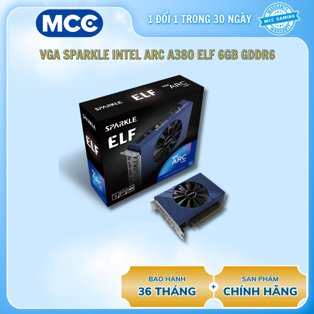 VGA SPARKLE Intel Arc A380 ELF 6GB GDDR6 (SA380E-6G)