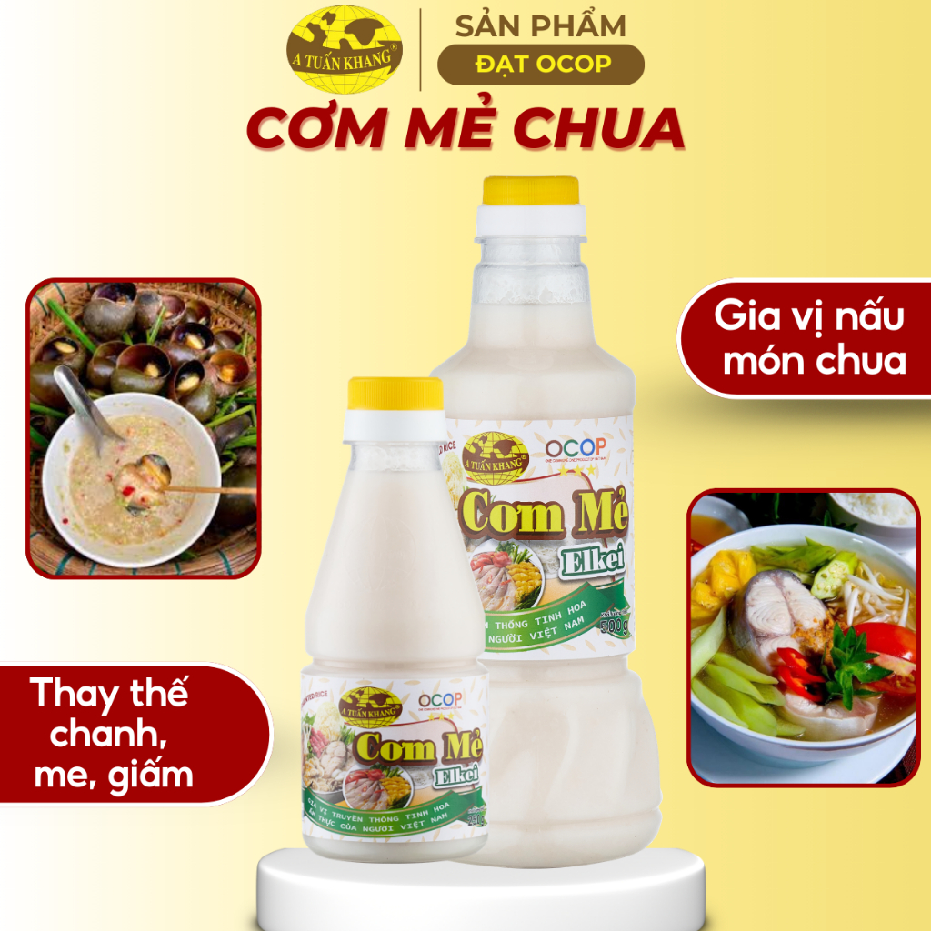 Cơm Mẻ Elkei A Tuấn Khang – Gia Vị Canh Chua, Bò Nhúng Mẻ, Chấm Ốc – Vị Chua Thanh Tự Nhiên