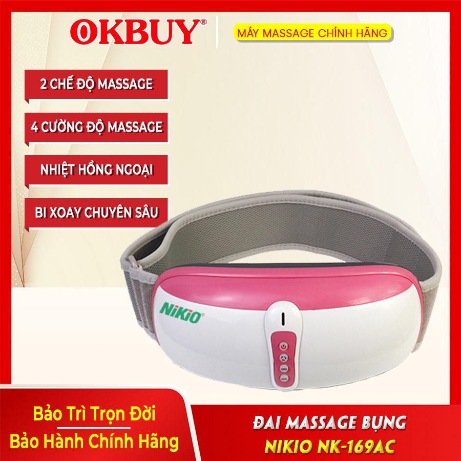 Máy massage bụng Nikio NK-169AC - Xoa bóp, rung lắc kết hợp hồng ngoại làm săn chắc cơ bụng