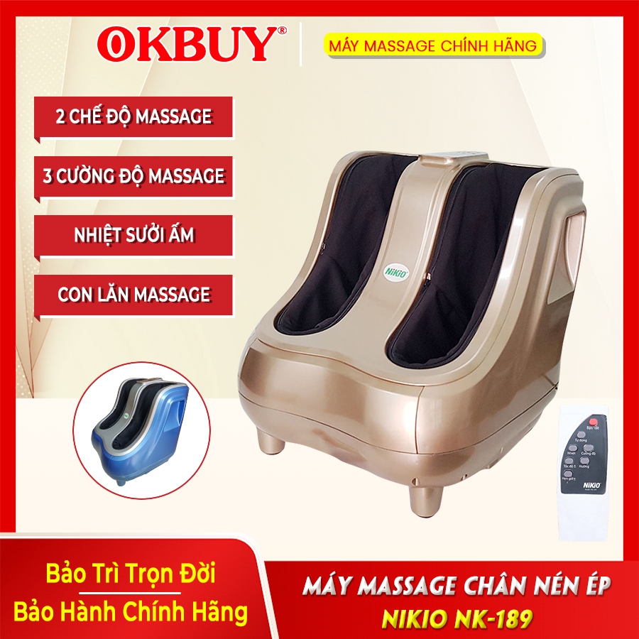 Máy massage chân cao cấp Nikio NK-189 - Matxa bàn chân, bắp chân, giảm tê bì, đau nhức