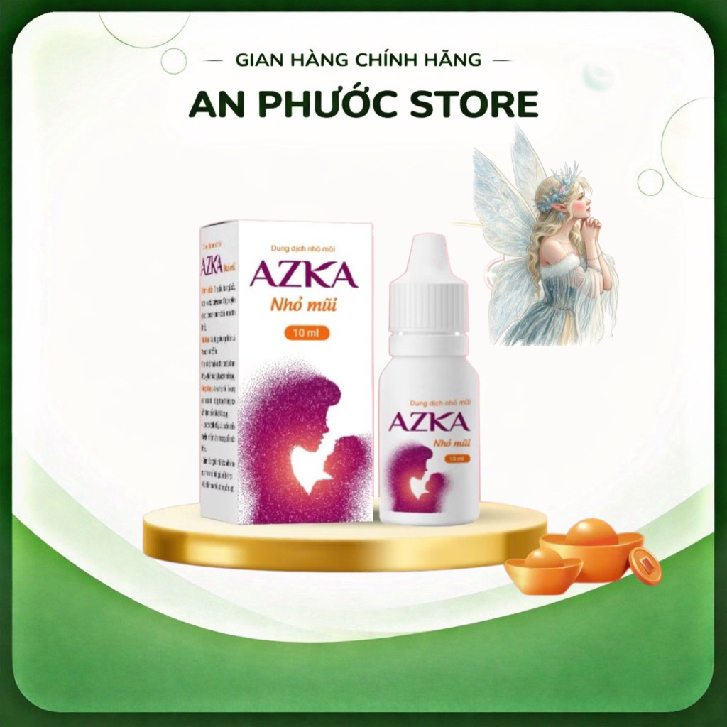 COMBO 2 chai NHỎ MŨI AZKA⚡CAM KẾT CHÍNH HÃNG ⚡Làm sạch giảm tắc nghẽn mũi 10ml