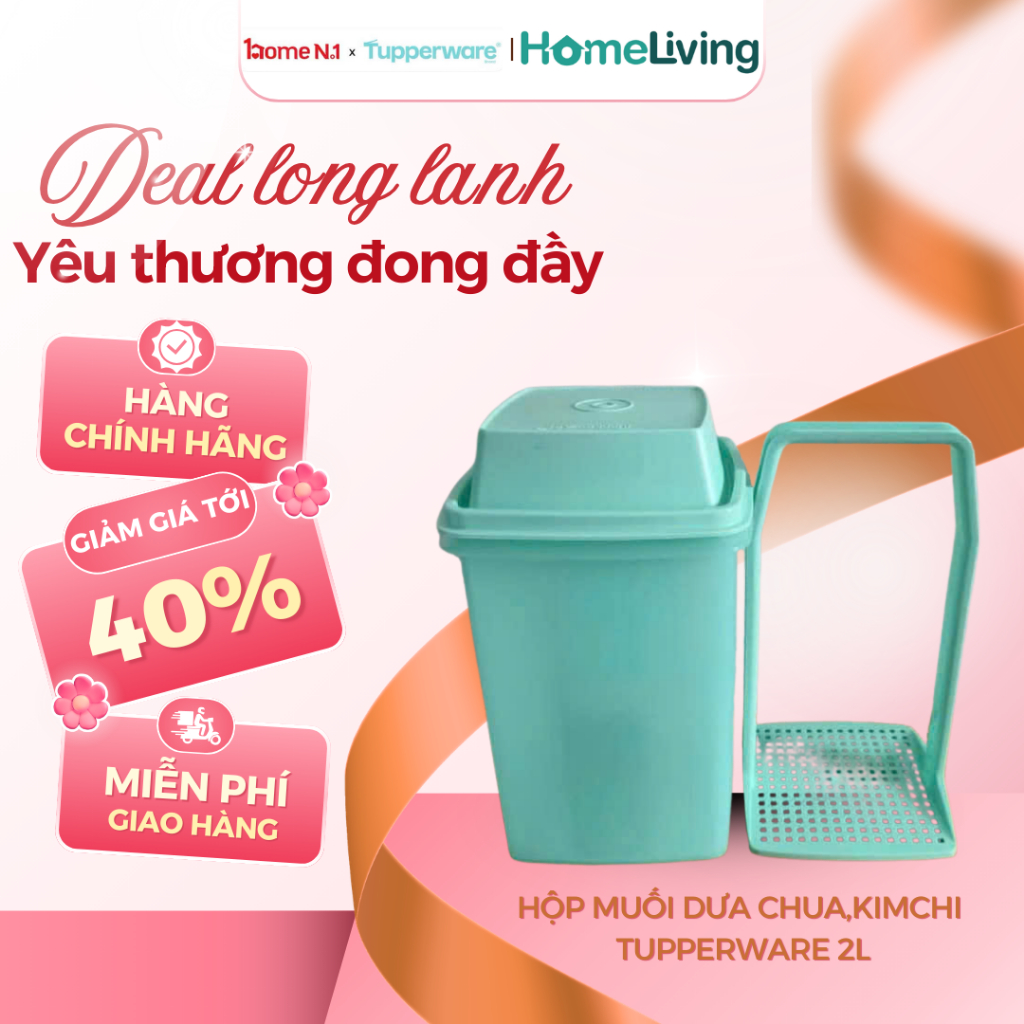 Hộp Muối Dưa Chua Kim Chi TUPPERWARE 2L – Nắp Kín Khí, Không Trào Nước,Bền Đẹp (Lẻ Không Hộp)