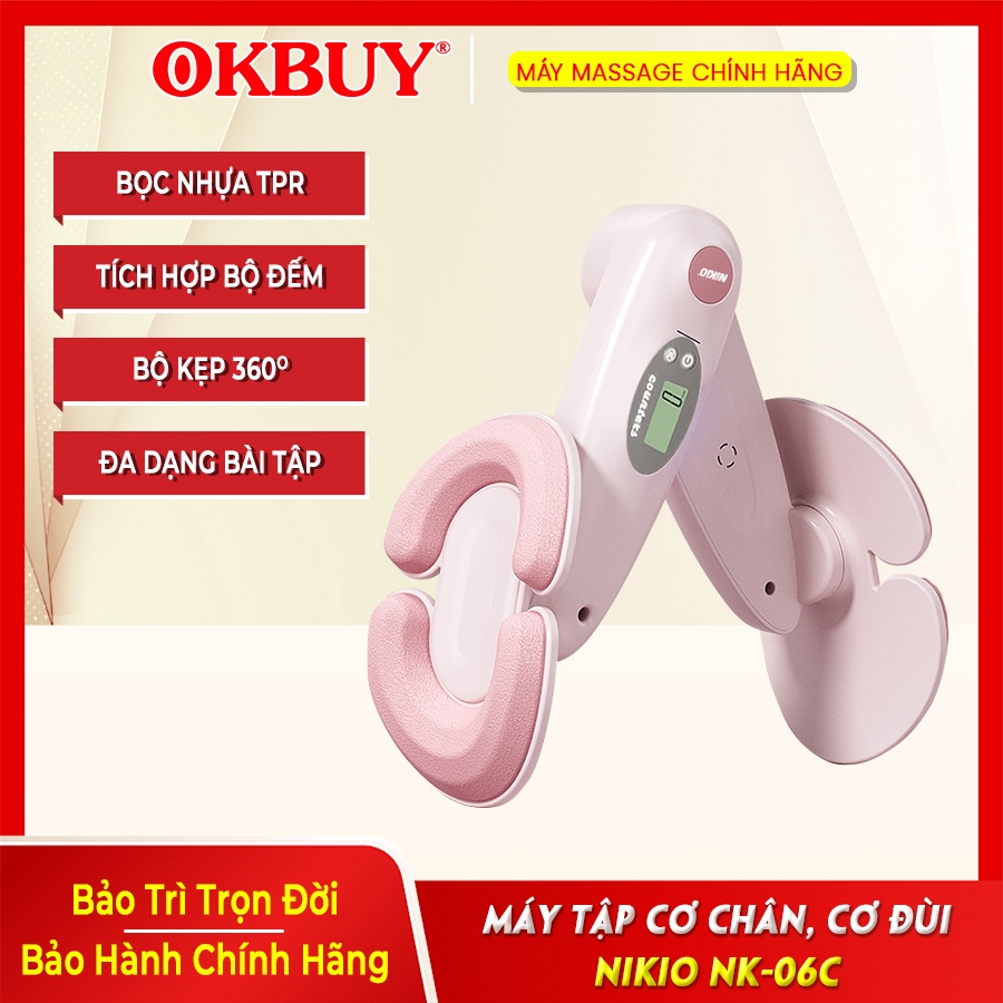 Dụng cụ tập cơ đùi Nikio NK-06C - Tập kegel, tập cơ hông chậu, tập chân cho nam và nữ, có bộ đếm số
