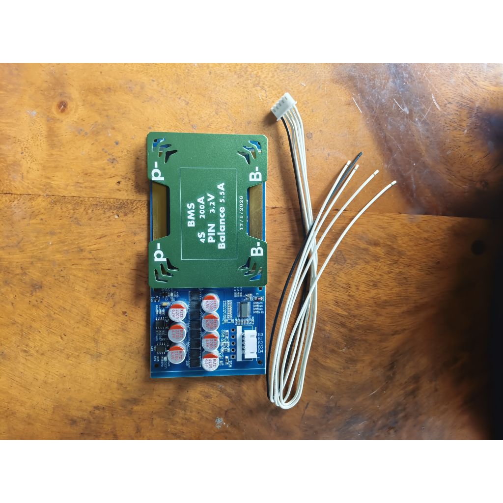 Mạch BMS 200A bảo vệ pin 4S 200A 14,6V dùng 16Fet nhỏ công suất lớn, hệ LiFePo4 3.2V