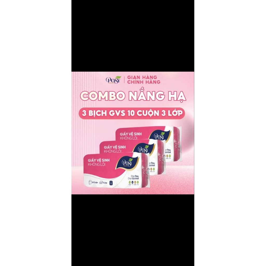 Combo 3 bịch giấy vệ sinh không lõi POSY