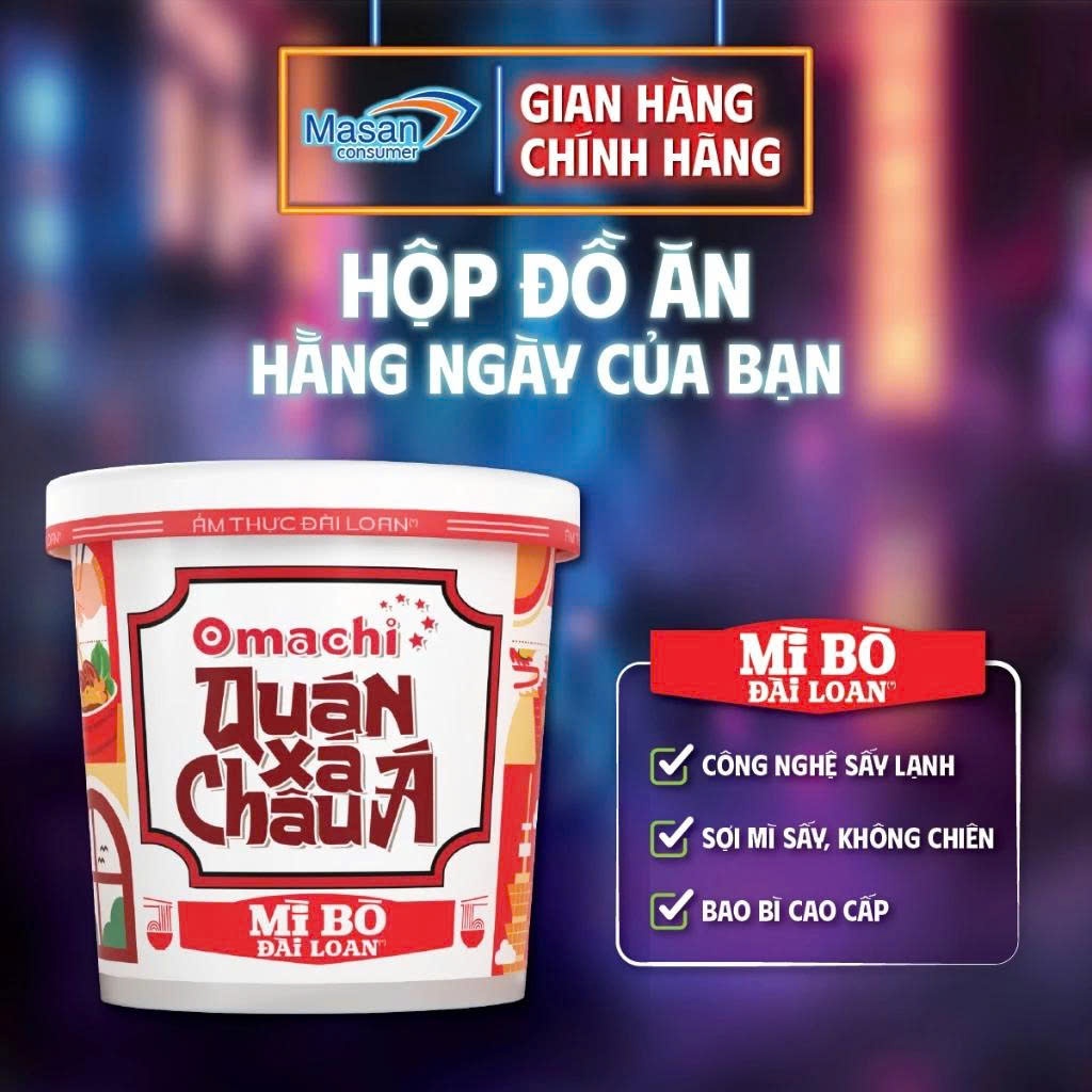 [HSD: 18.4.26][Hàng tặng không bán][Chọn loại] Hộp đồ ăn Omachi Quán Xá Châu Á