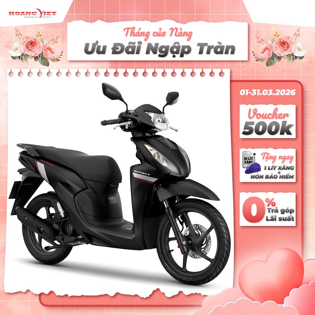 Xe Máy Honda Vision 2026 - Phiên Bản Thể Thao