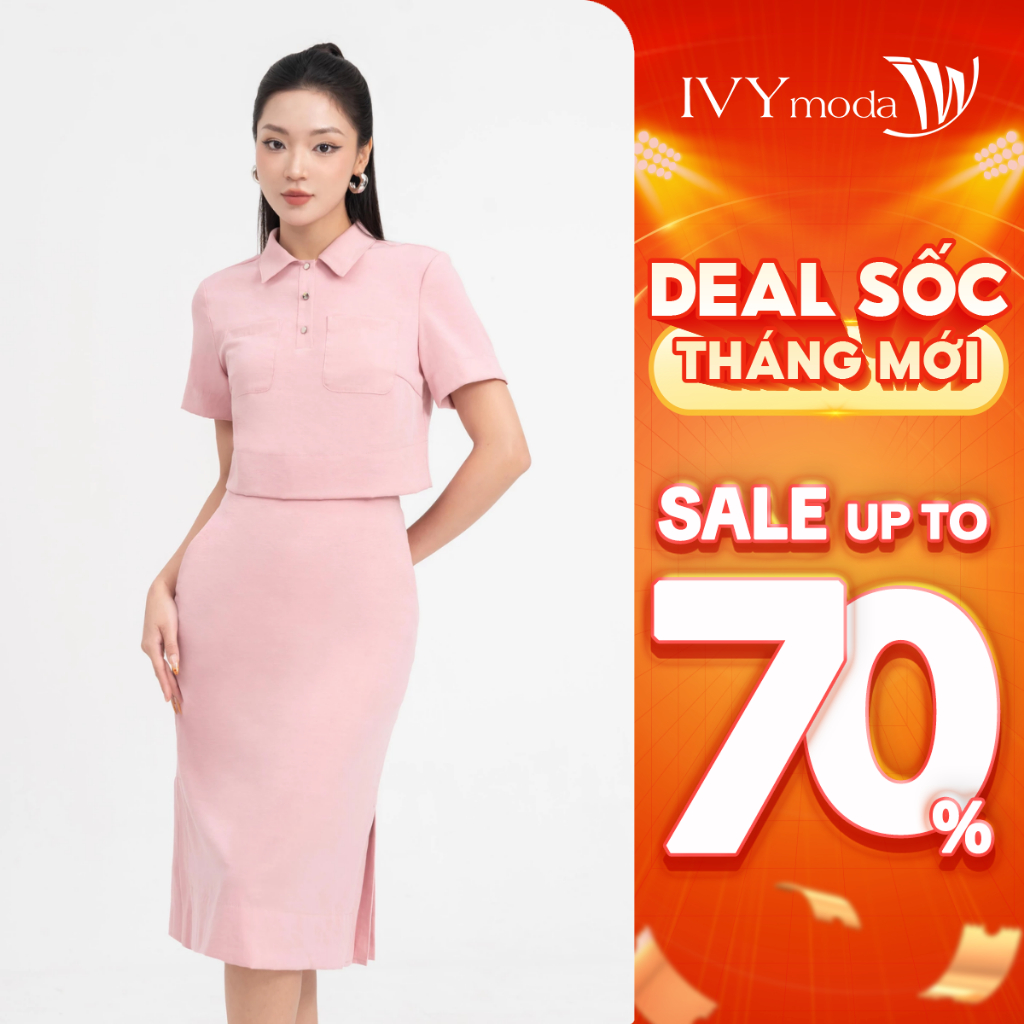 Áo sơ mi lụa Petal nữ IVY moda MS 16M8811