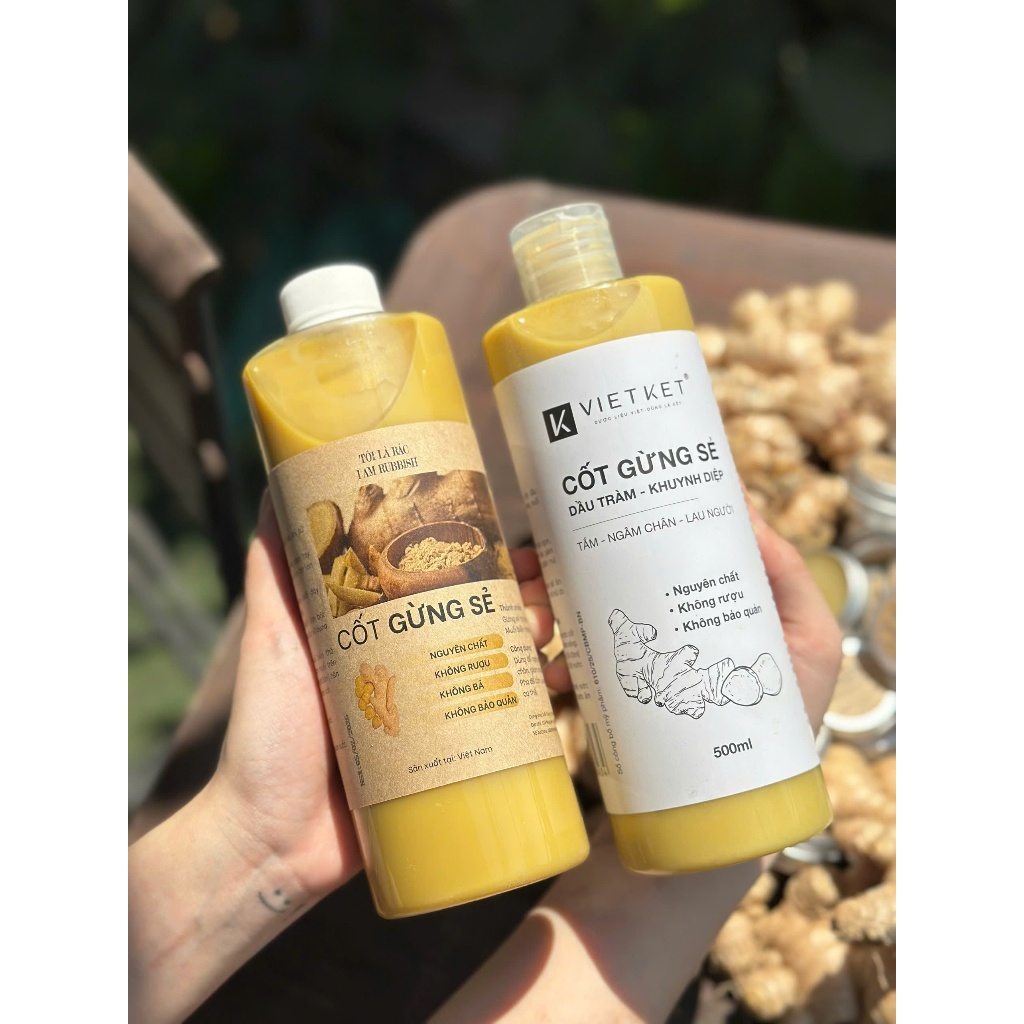 Nước Cốt Gừng Tươi Ủ Tóc - Ủ tóc mọc nhanh, Giảm Tóc Gãy Rụng, Hỗ Trợ Mọc Tóc Con