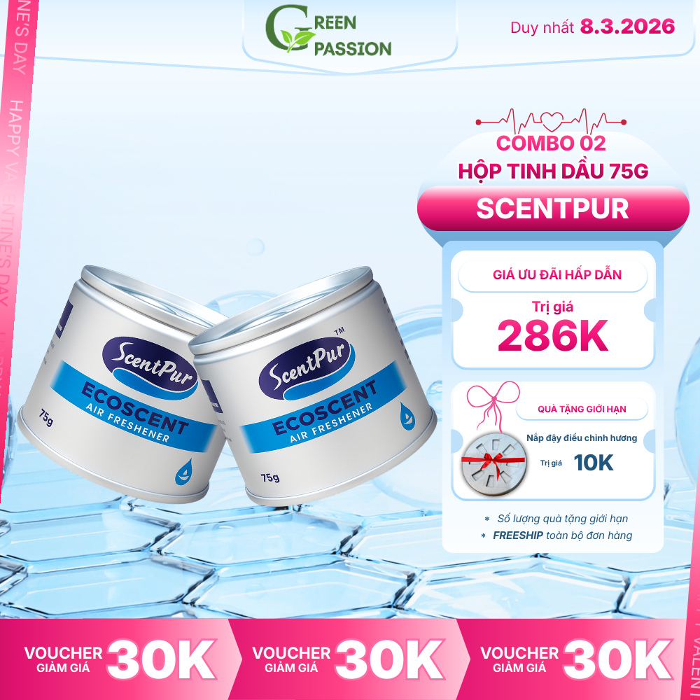 COMBO 2 Hộp ScentPur 75g thơm lâu, thanh lọc không khí - Hương thơm như Khách sạn, Cinema CGV