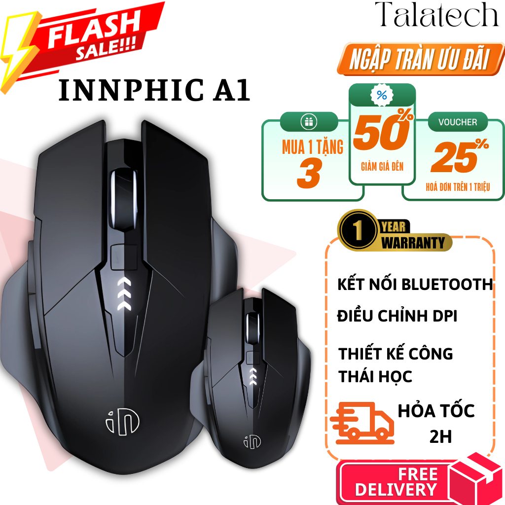 Chuột không dây A1 Giảm Ồn Siêu Nhạy  Chuột Máy Tính Văn Phòng Giá Rẻ