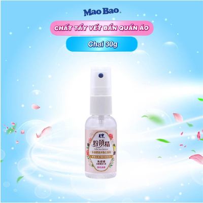Chai Xịt Tẩy Vết Bẩn Quần Áo Mao Bao 30g, Chuyên Dụng Cho Vết Cà Phê, Son Môi, Dầu Mỡ