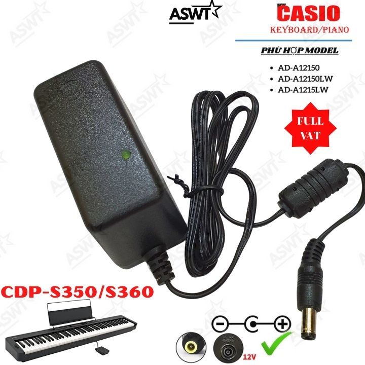 Cục nguồn đàn Casio CDP-S350 CDP-S360 CDP S350 CDP S360 12V - bảo hành 12 tháng