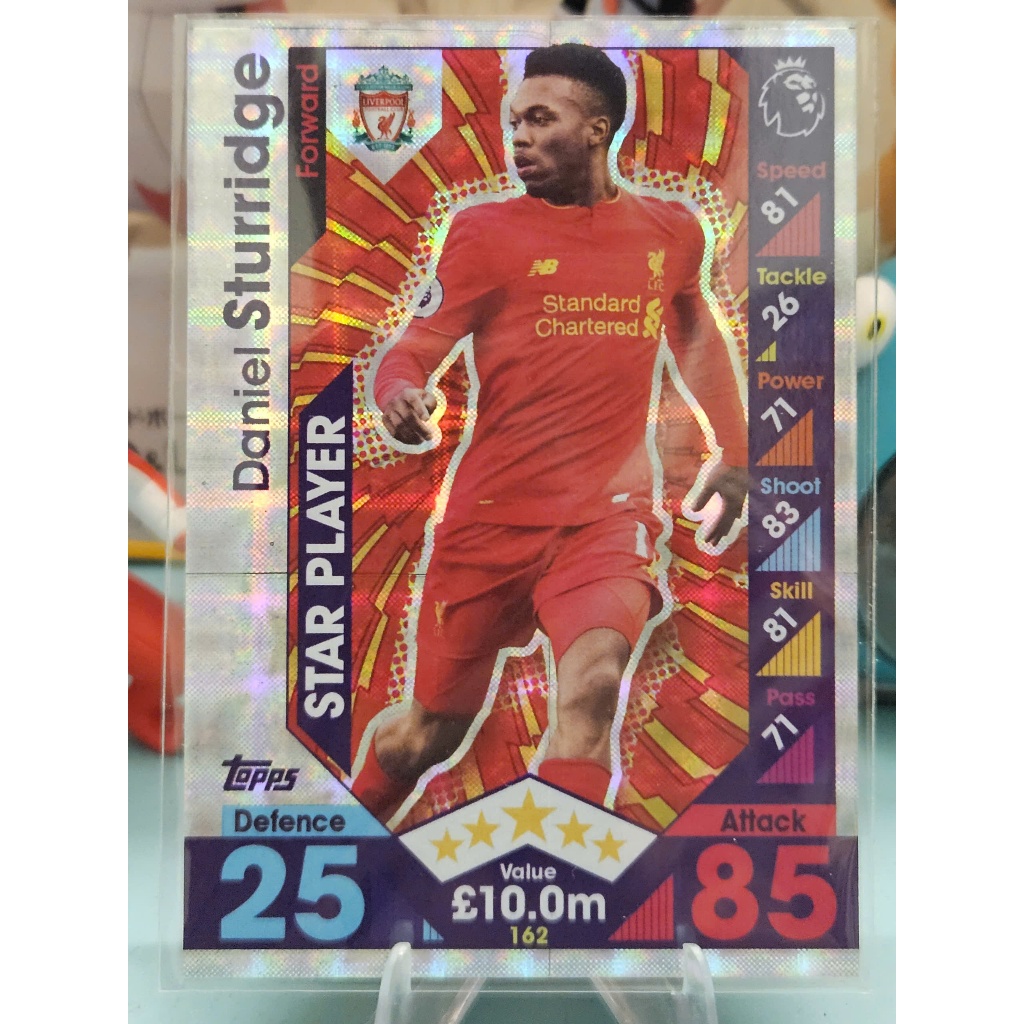 [MỚI] (Bảo quản kỹ) Thẻ STAR PLAYER Daniel Sturridge Topps Match Attax 2016/2017 (Liverpool) (16/17)