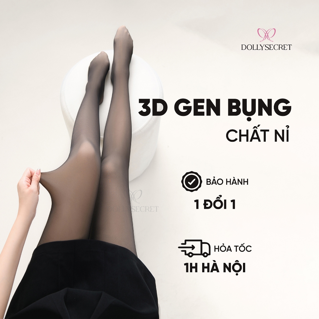 T45- Quần Tất 3D Gen Bụng DOLLY SECRET Thon Chân Nâng Mông Chất Nỉ (40-70kg) T45