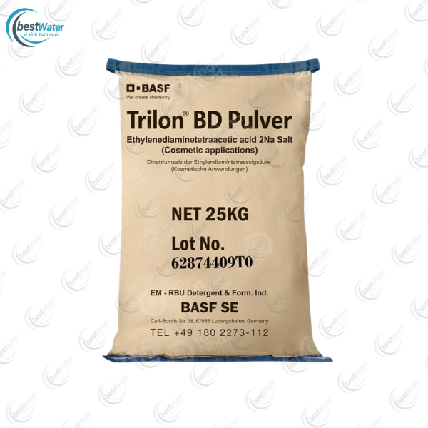 EDTA 2Na – Trilon BD Pulver – EDTA Đức 25kg/bao.Giúp khử phèn, kim loại nặng hiệu quả